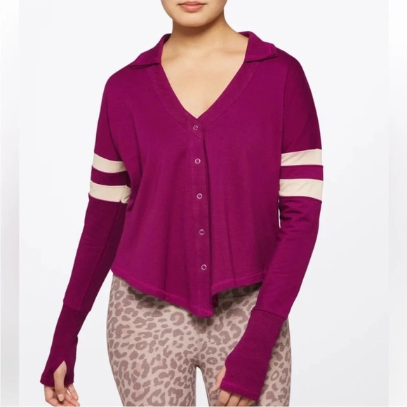 Free People FP Movement Quinn Layered Snap-Front Cardigan Jacket - Picture 2 of 4